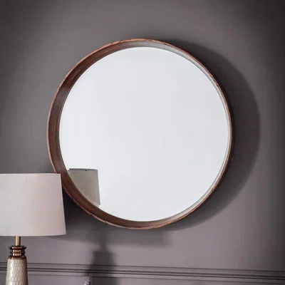 IO Living Solent Mirror Walnut 73.5cm