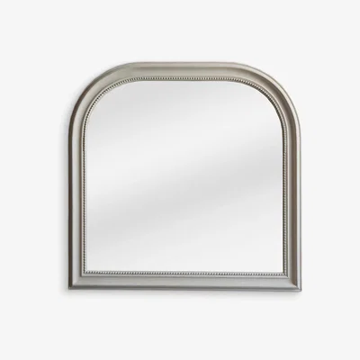 John Lewis John Lewis & Partners Distressed Overmantle Mirror, 90 x 92cm, Cream