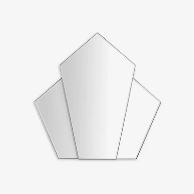 John Lewis Decorative Art Deco Fan Mirror, 100 x 100cm