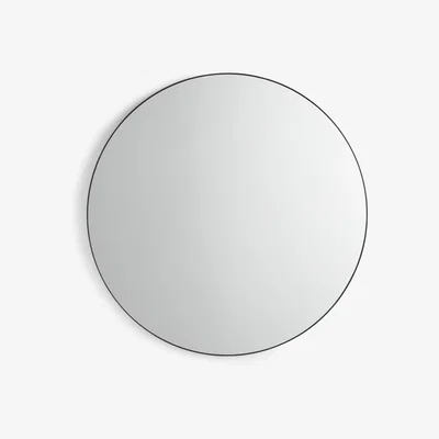 John Lewis John Lewis & Partners Metal Frame Round Mirror, 120cm, Black