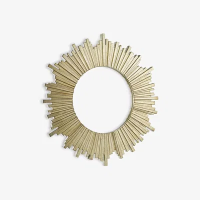 John Lewis Laura Ashley Lovell Radial Round Wall Mirror, 99cm, Champagne