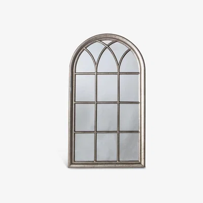 John Lewis Seaforth Arched Window Wall Mirror, 140 x 80cm, Silver