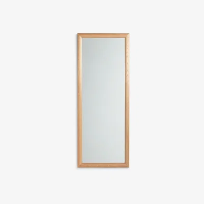 John Lewis John Lewis & Partners Rectangular Full-Length Oak Wood Wall Mirror, 200 x 80cm, Natural