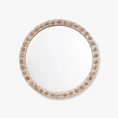 John Lewis Gallery Direct Aspen Wood-Effect Round Wall Mirror, 65cm, Natural