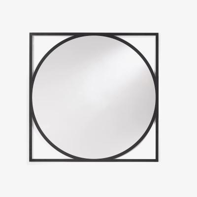 John Lewis Deknudt Mirrors Circo Round Wall Mirror, 90cm, Black