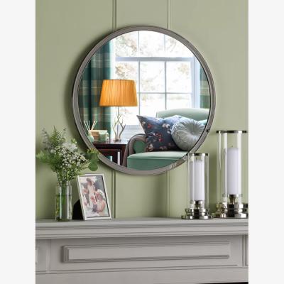 John Lewis Laura Ashley Harrington Round Metal Frame Wall Mirror, 60cm, Nickel