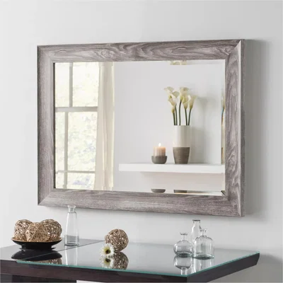 John Lewis Yearn Wood-Effect Rectangular Wall Mirror