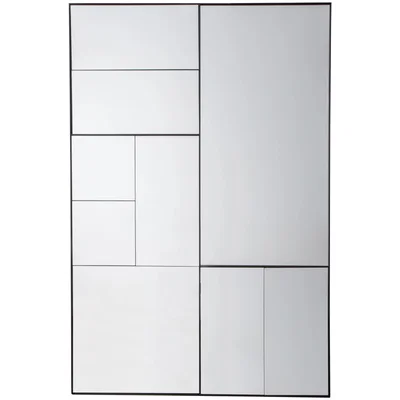 John Lewis Ampla Rectangular Mirror, 122 x 81cm, Black