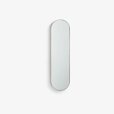 John Lewis John Lewis & Partners Ellipse Metal Frame Wall Mirror, 122 x 32cm