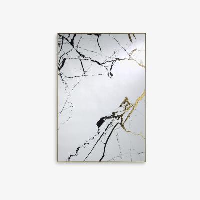 John Lewis Deknudt Mirrors Marble Abstract Rectangular Wall Mirror, 121 x 83cm, Bronze/Gold