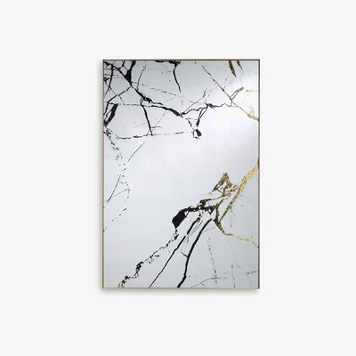John Lewis Deknudt Mirrors Marble Abstract Rectangular Wall Mirror, 121 x 83cm, Bronze/Gold