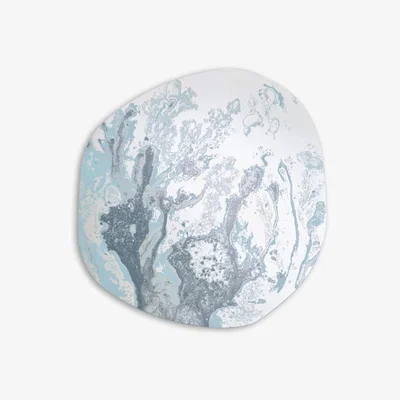John Lewis Deknudt Mirrors Flux Abstract Wall Mirror, 105 x 100cm, Blue