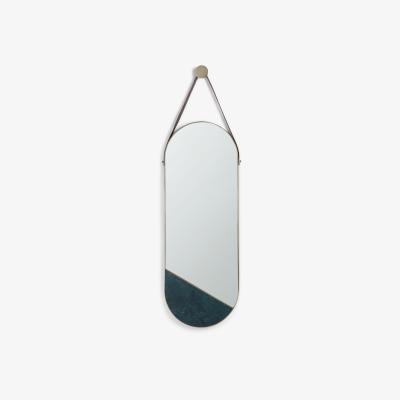 John Lewis John Lewis & Partners + Swoon Sartre Lozenge Metal Frame Suspended Wall Mirror, 124 x 45cm, Gold