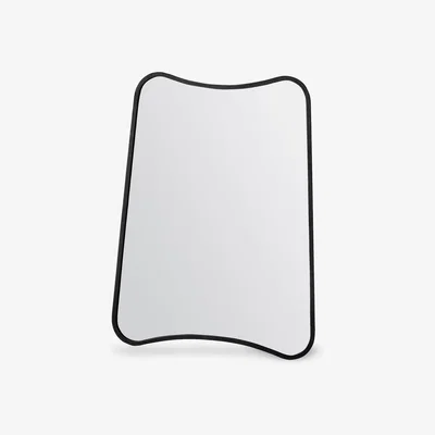 John Lewis Kurva Curved Metal Corners Rectangular Wall Mirror, 81 x 61cm