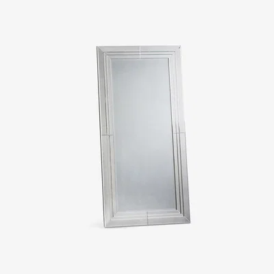 John Lewis Knapton Rectangular Bevelled Glass Leaner / Wall Mirror, 162 x 78cm, Clear