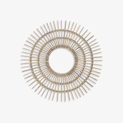 John Lewis Libra Toba Large Rattan Round Wall Mirror, 100cm, Natural
