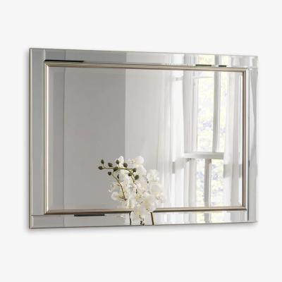 John Lewis Rectangular Wood Framed Wall Mirror, Champagne