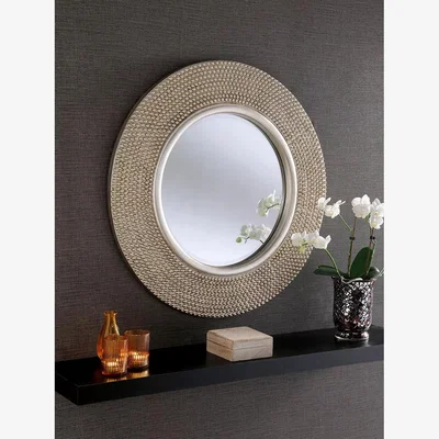 John Lewis Yearn Studded Round Wall Mirror, 79cm