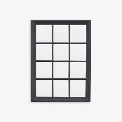 John Lewis Gallery Direct Indio Beaded Wood Frame Window Wall Mirror, 120 x 95cm