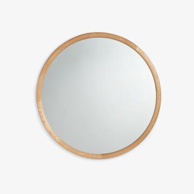 John Lewis John Lewis & Partners Round Oak Wood Wall Mirror, 150cm, Natural