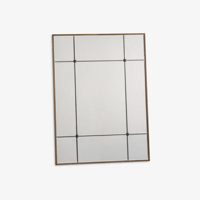 John Lewis Ariah Rectangular Metal Frame Mirror, Bronze, 95 x 70cm