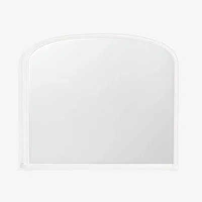 John Lewis John Lewis Country Feather Overmantle Wall Mirror, 95 x 115cm, White