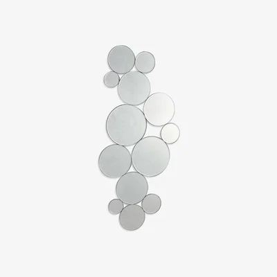 John Lewis Där Digby Decorative Circles Glass Wall Mirror, 97 x 45cm, Clear