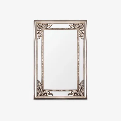 John Lewis Fermont Rectangular Beaded Decorative Wall Mirror, 120 x 80cm, Silver