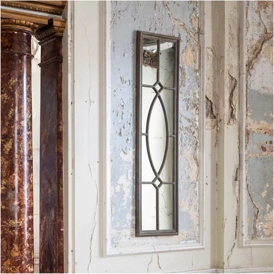 John Lewis One.World Wilton Tall Wood Panel Wall Mirror, 180 x 45cm, Natural