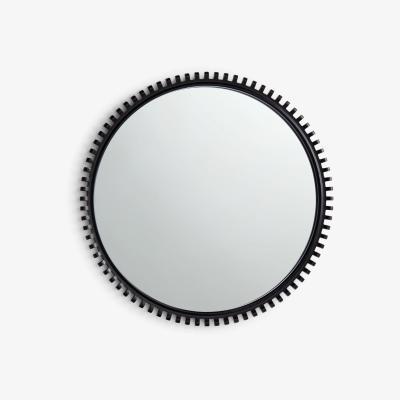 John Lewis John Lewis & Partners Cogs Round Frame Wall Mirror, 90cm, Black
