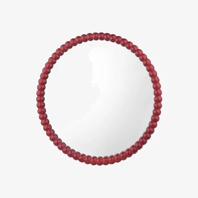 John Lewis Där Ruan Bobbin Round Wood Frame Wall Mirror, 70cm