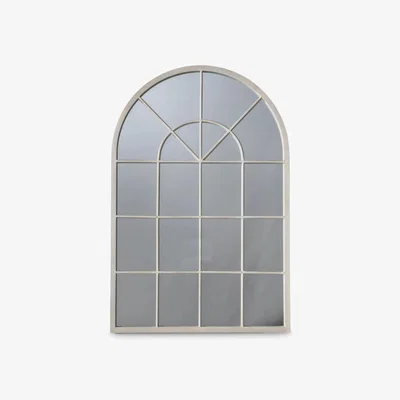 John Lewis Gallery Direct Carmel Arched Metal Frame Window Wall Mirror, 90 x 60cm