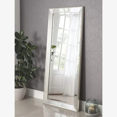 John Lewis Yearn Bevelled Glass Full-Length Leaner/Wall Mirror, 167 x 76cm, Champagne
