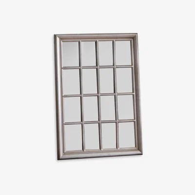 John Lewis Ashmore Rectangular Window Frame Wall Mirror, 106 x 75.5cm, Silver