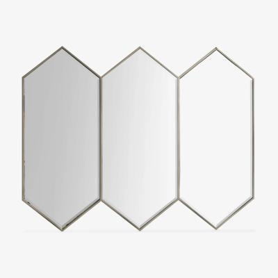John Lewis Triple Hexagon Wall Mirror, 100 x 83cm, Grey