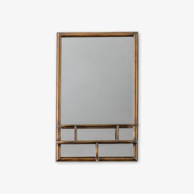 John Lewis Gallery Direct Milton Rectangular Metal Wall Mirror & Shelf, 48 x 30cm