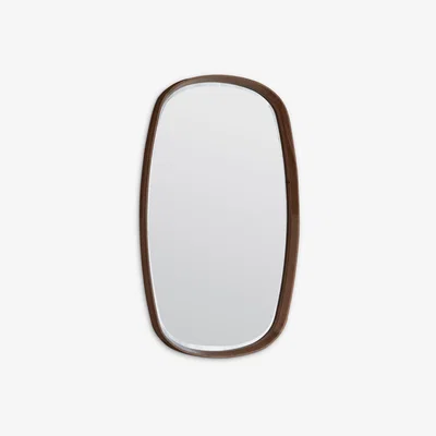 John Lewis Keaton Oval Wood Frame Wall Mirror, 90 x 55cm