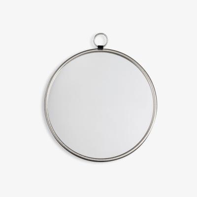 John Lewis Bayswater Round Metal Frame Wall Mirror, 61cm, Silver