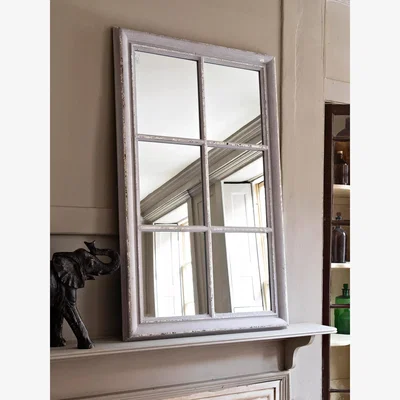 John Lewis One.World Wilton Rectangular Wood Window Wall Mirror, 104 x 64cm