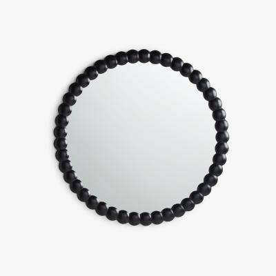 John Lewis John Lewis & Partners Beaded Ball Round Wall Mirror, 100cm, Black