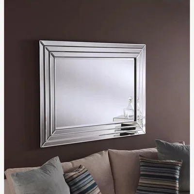 John Lewis Yearn Cavello Bevelled Glass Rectangular Wall Mirror, Clear