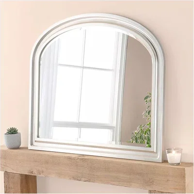 John Lewis Yearn Vogue Overmantle Wood Frame Bevelled Edge Wall Mirror, 83 x 105cm