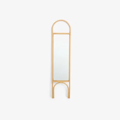 John Lewis John Lewis Rattan Cheval Leaner / Wall Mirror, 170 x 40cm, Natural