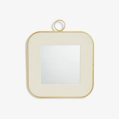 John Lewis John Lewis + Swoon Roche Square Wall Mirror, 82 x 70cm, Cream