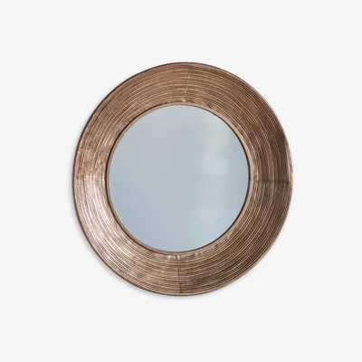John Lewis Knowle Round Metal Frame Mirror, 72cm, Gold