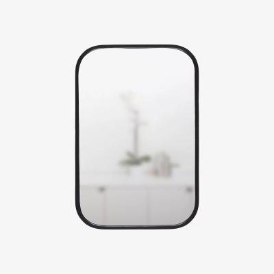 John Lewis Umbra Rounded Corners Mirror, 93 x 63cm, Black