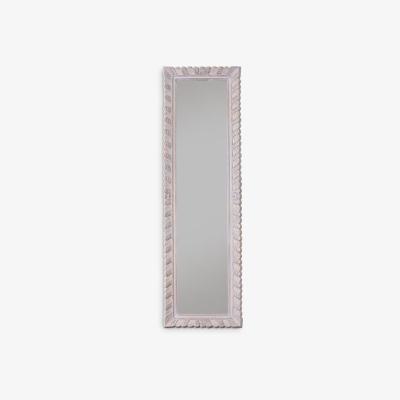 John Lewis Surat Rectangular Carved Mango Wood Frame Wall Mirror, 177 x 53cm, Grey