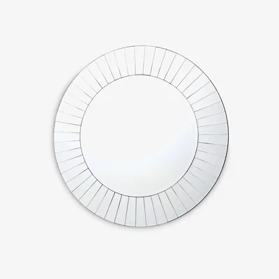 John Lewis Där Lahaina Round Sundial Glass Wall Mirror, 80cm, Clear