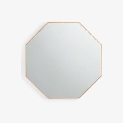 John Lewis John Lewis & Partners Thin Oak Wood Frame Hexagonal Wall Mirror, Natural, 76 x 76cm