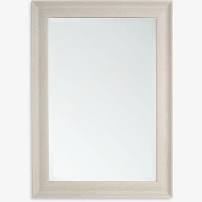 John Lewis John Lewis Oakham Rectangular Wood Frame Wall Mirror, Greywash Woodgrain
